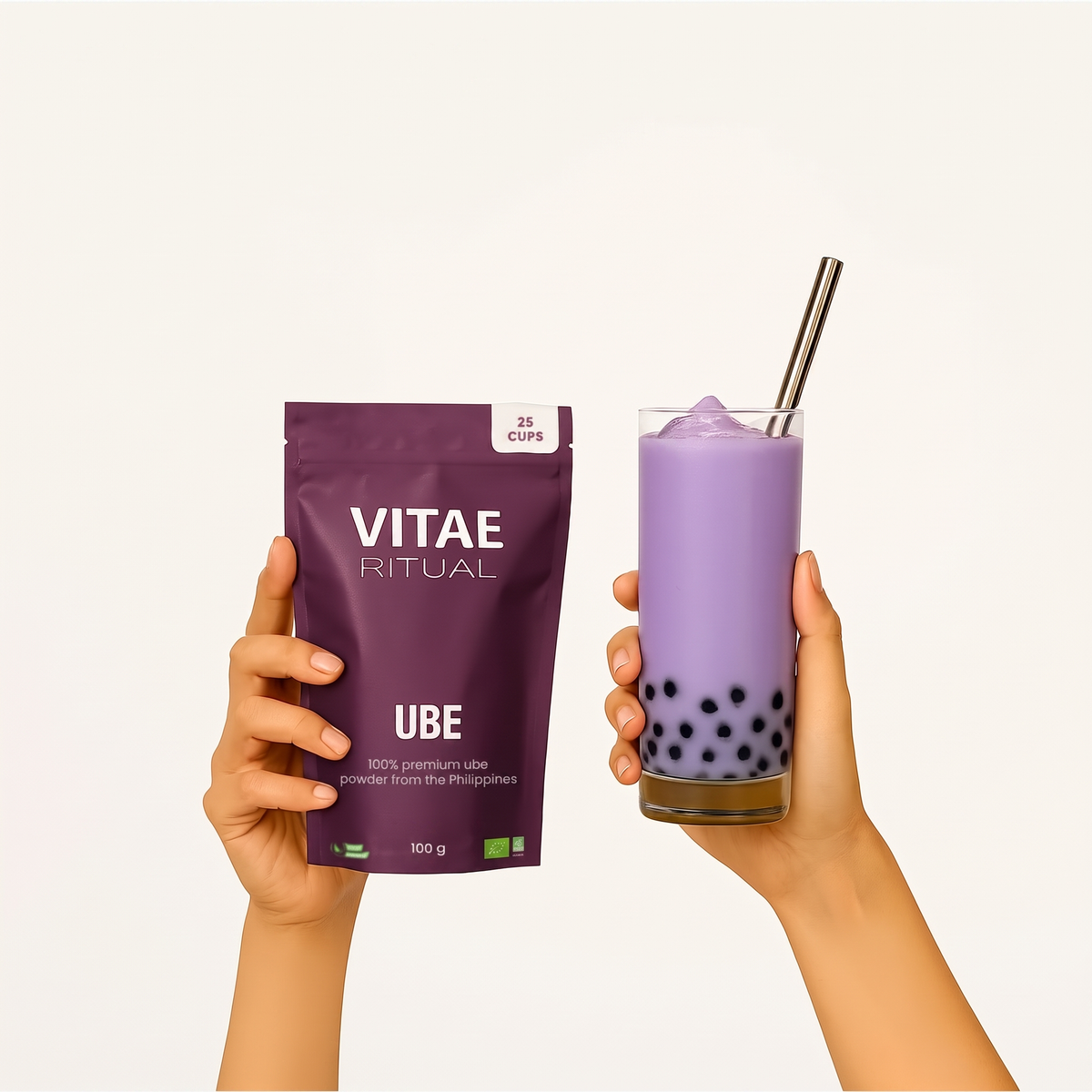 Ube Latte powder and bubble tea