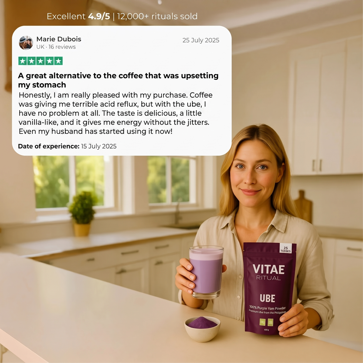 Ube Latte 5-star customer review